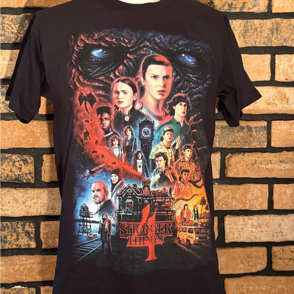 Netflix Stranger Things Black Graphic Tee